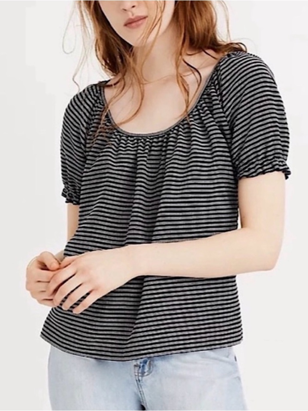 Madewell Texture & Thread Peasant Top